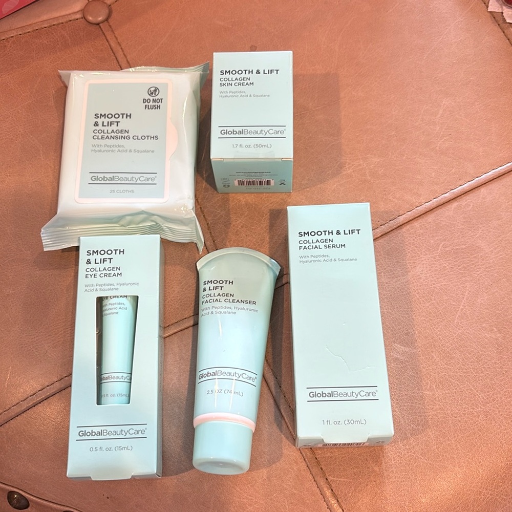 5 Pc Global Beauty Care Smooth And Lift Facial Care Set NEW in Box Sealed